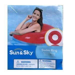 Sun & Sky Donut Swim Ring (Red) - NEW